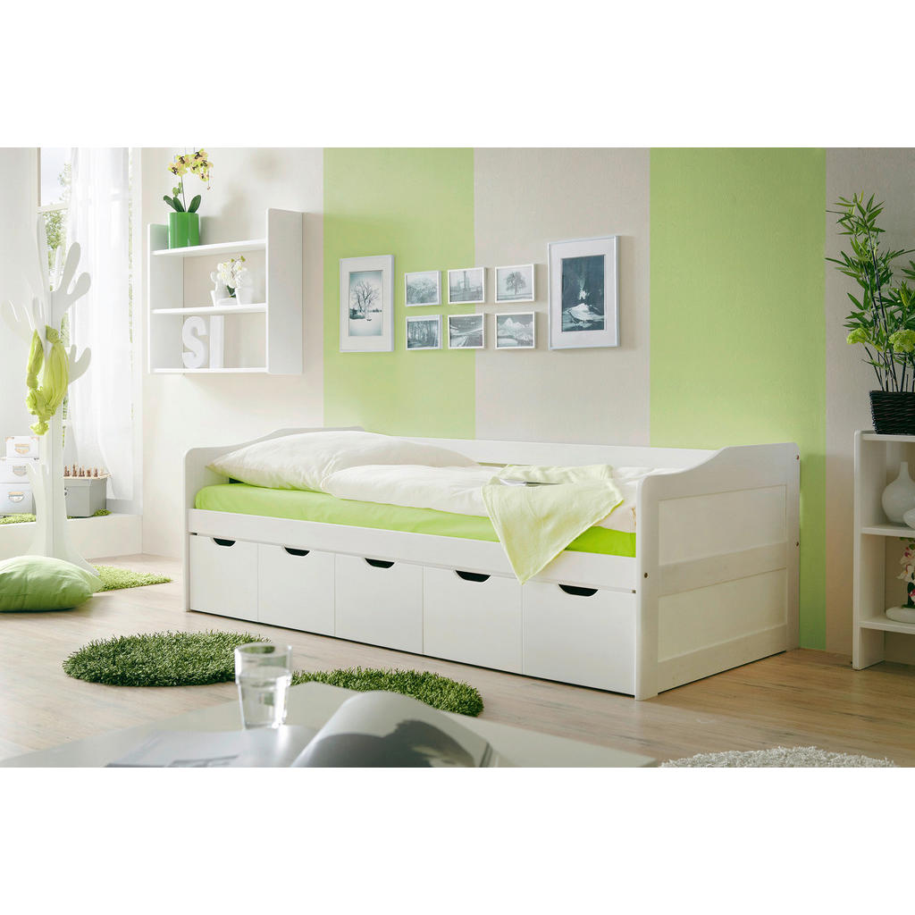 POSTELJA S PREDALOM 90 cm  x 200 cm , bela