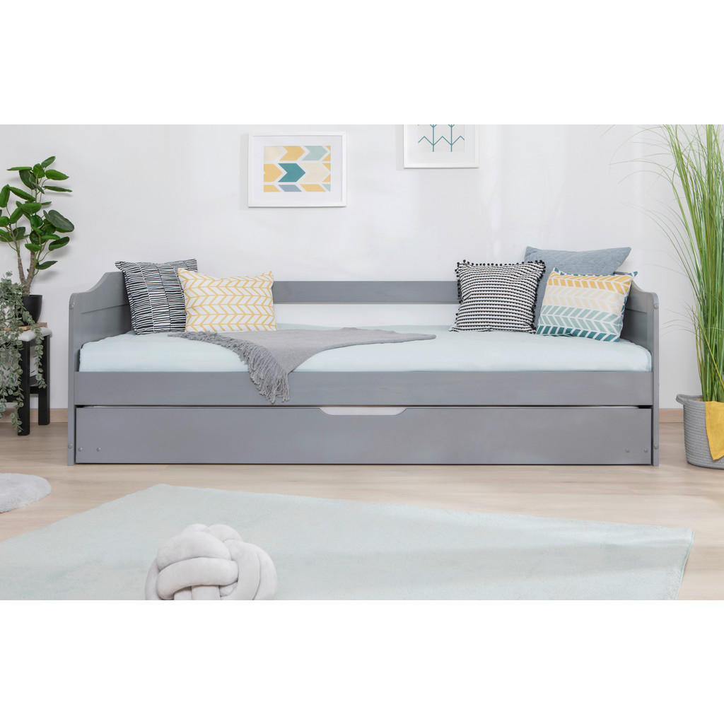 RAZTEGLJIVA POSTELJA 90 cm  x 200 cm , svetlo siva