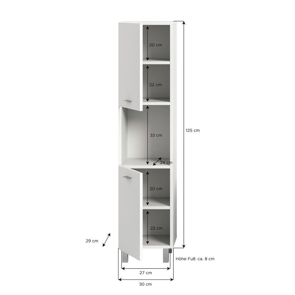 SREDNJE VISOKA OMARA 30/125/29 cm - slika 5