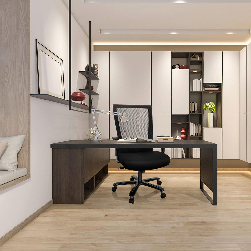 Alternative view of VRTLJIVI STOL umetna masa, tekstil črna