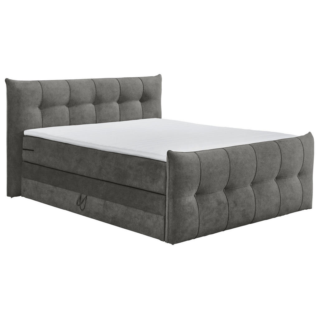 POSTELJA BOXSPRING 180 cm  x 200 cm , tekstil antracit