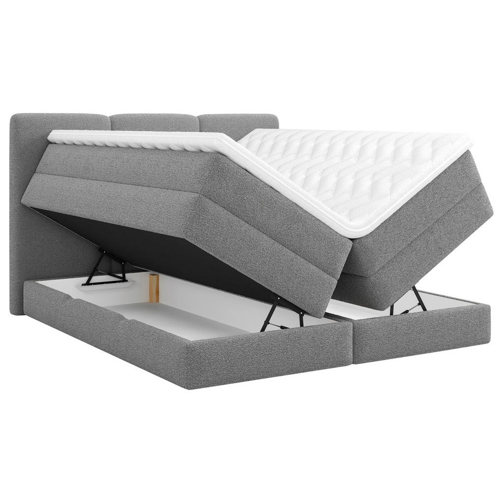 Alternative view of POSTELJA BOXSPRING 180 cm  x 200 cm , les, tekstil, leseni material antracit