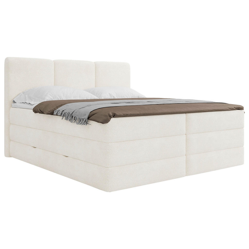 POSTELJA BOXSPRING 180 cm x 200 cm , tekstil, leseni material, les bela - slika 3