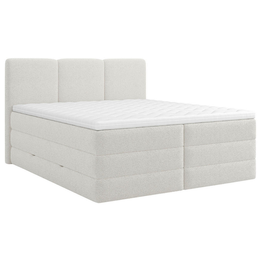 POSTELJA BOXSPRING 180 cm x 200 cm , tekstil, leseni material, les bela - slika 6