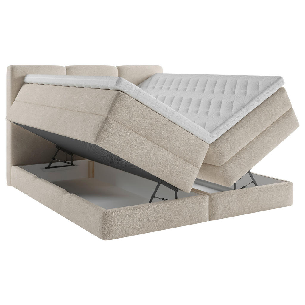 Alternative view of POSTELJA BOXSPRING 180 cm  x 200 cm , tekstil krem barve
