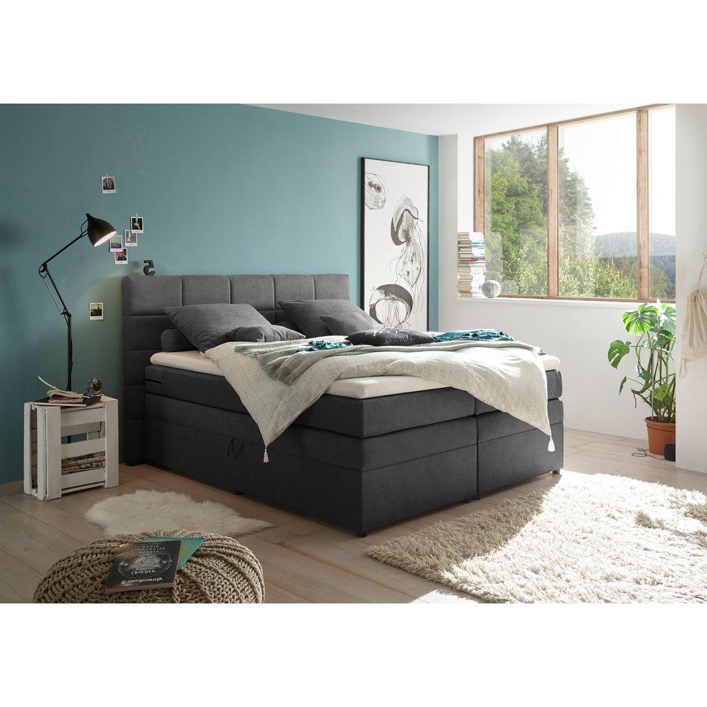 POSTELJA BOXSPRING 180 cm  x 200 cm , umazano rjava