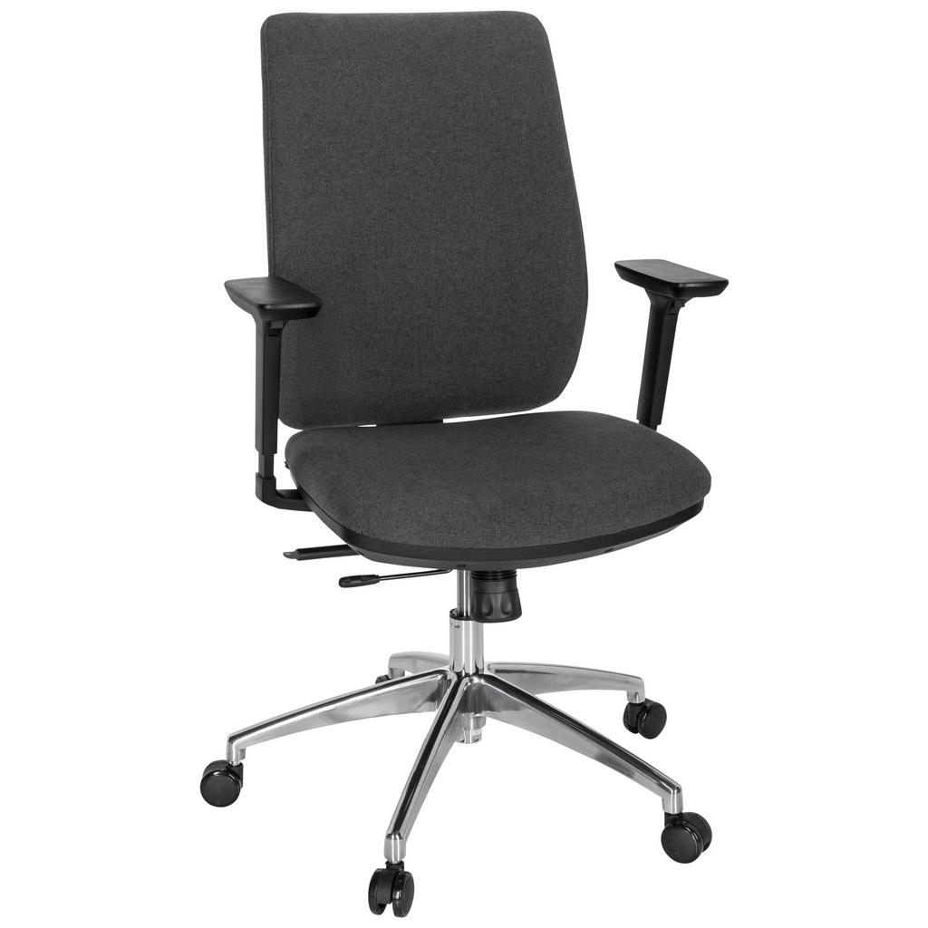 VRTLJIVI STOL umetna masa, tekstil temno siva