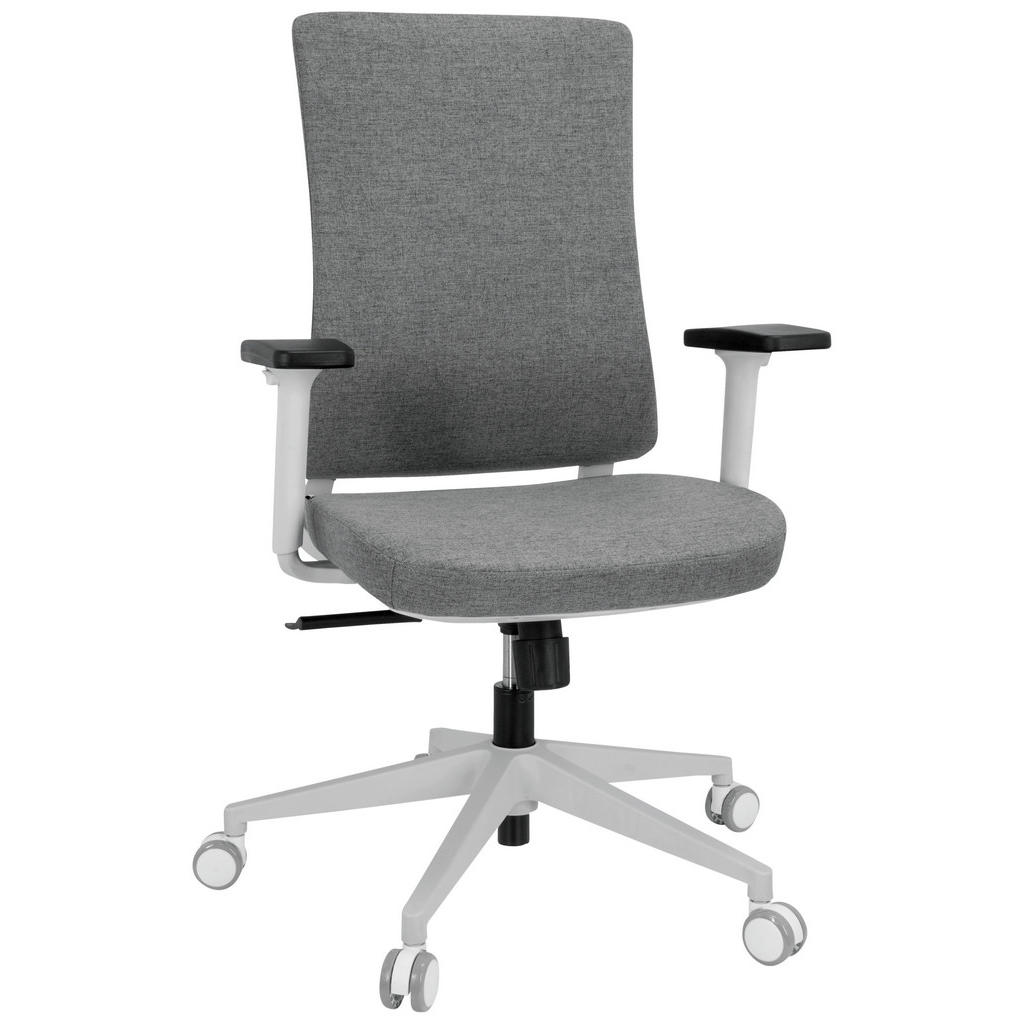 VRTLJIVI STOL umetna masa, tekstil siva