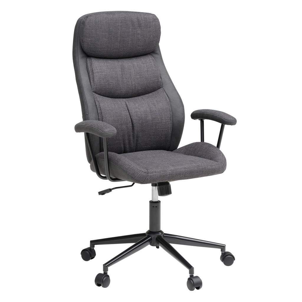 DIREKTORSKI STOL kovina, tekstil siva