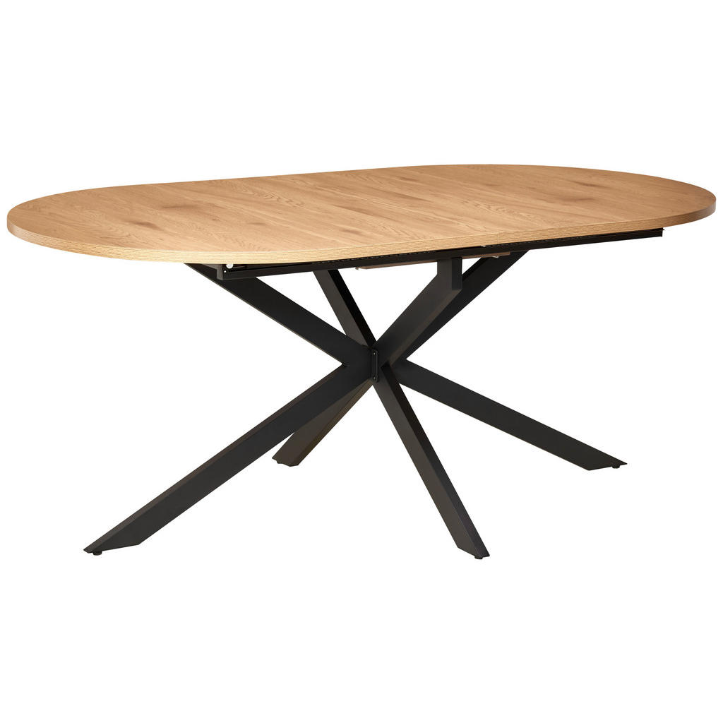 JEDILNA MIZA, črna, barve hrasta