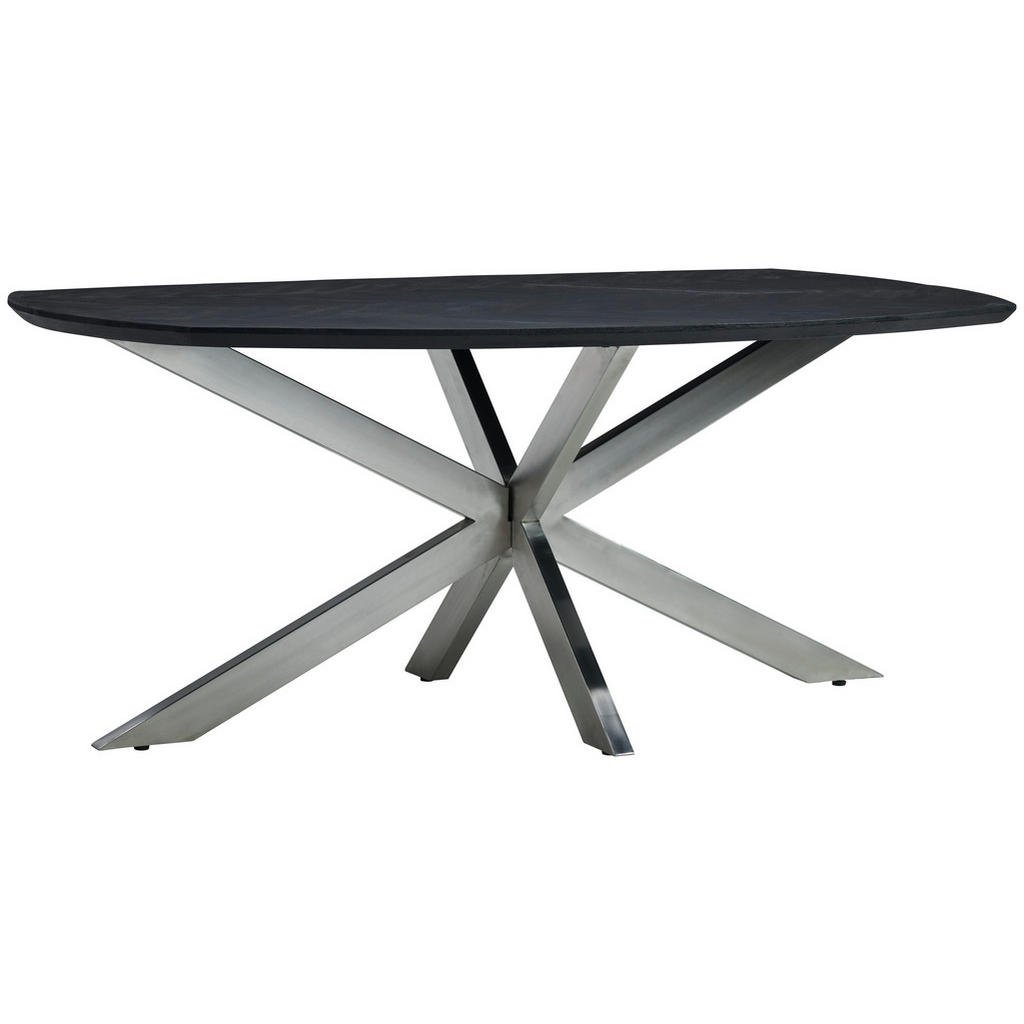 JEDILNA MIZA, delno masivno mangov les črna