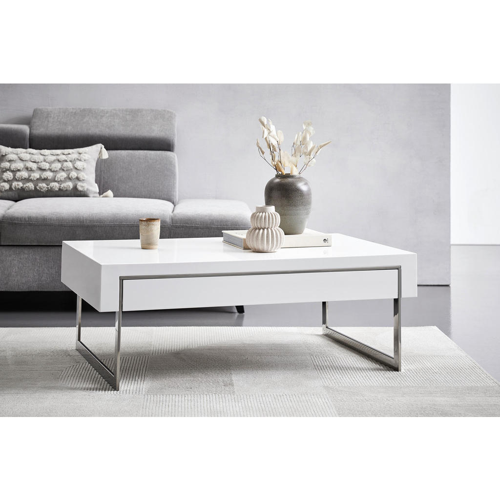 Alternative view of KLUBSKA MIZA, 110/40/70 cm bela, bela, visoki sijaj