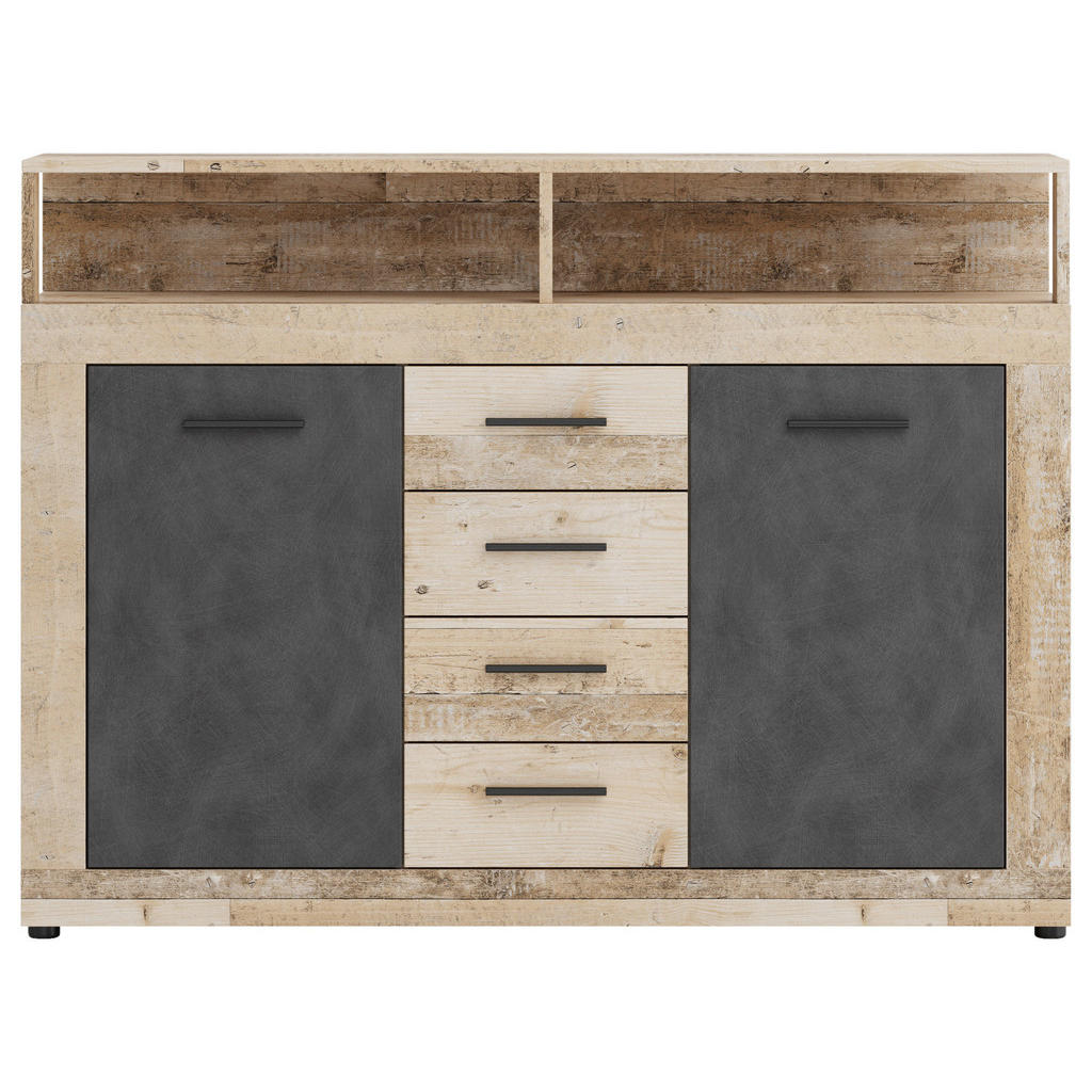 KOMODA, antracit, barve hrasta