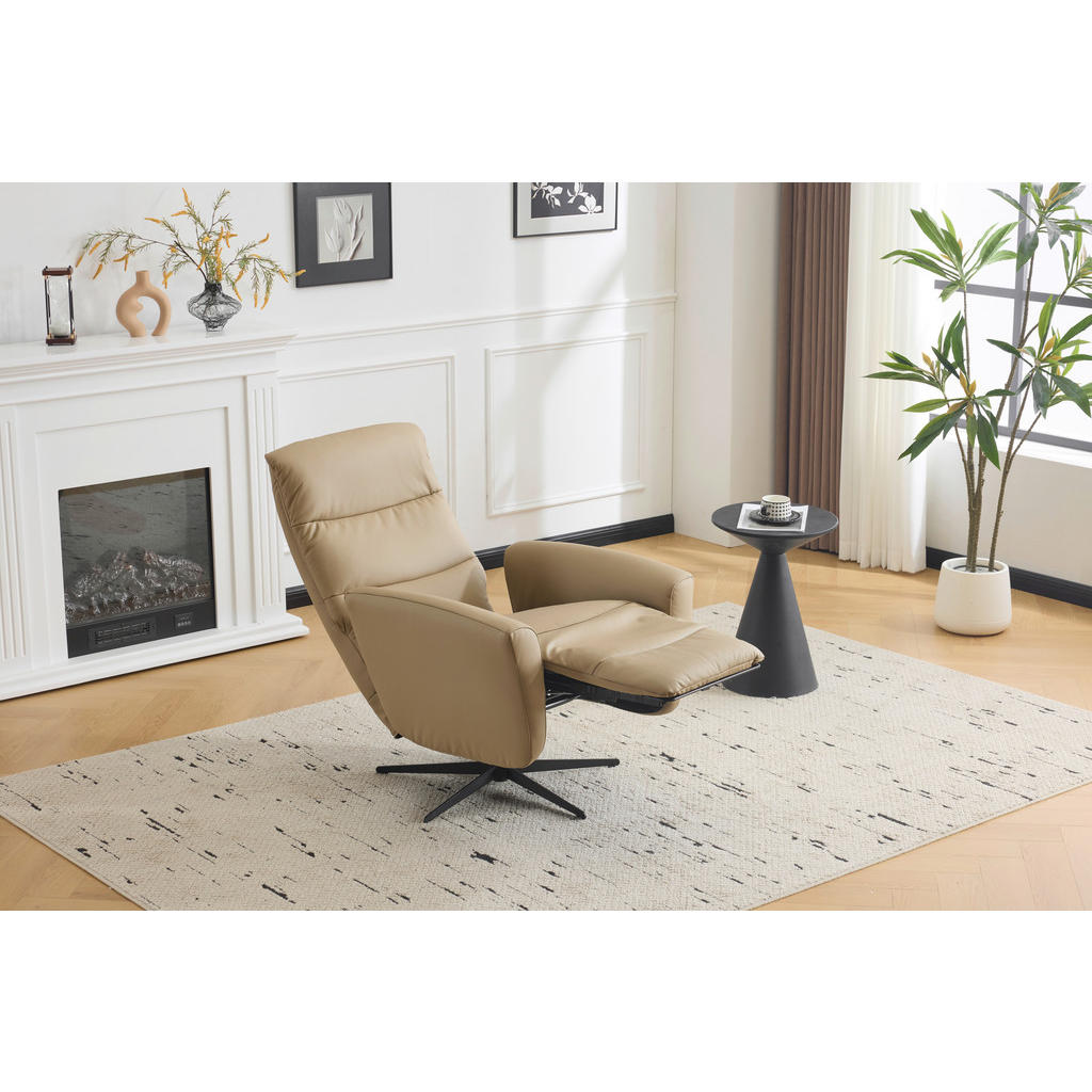 Alternative view of POČIVALNIK, rjavosiva tekstil, usnje