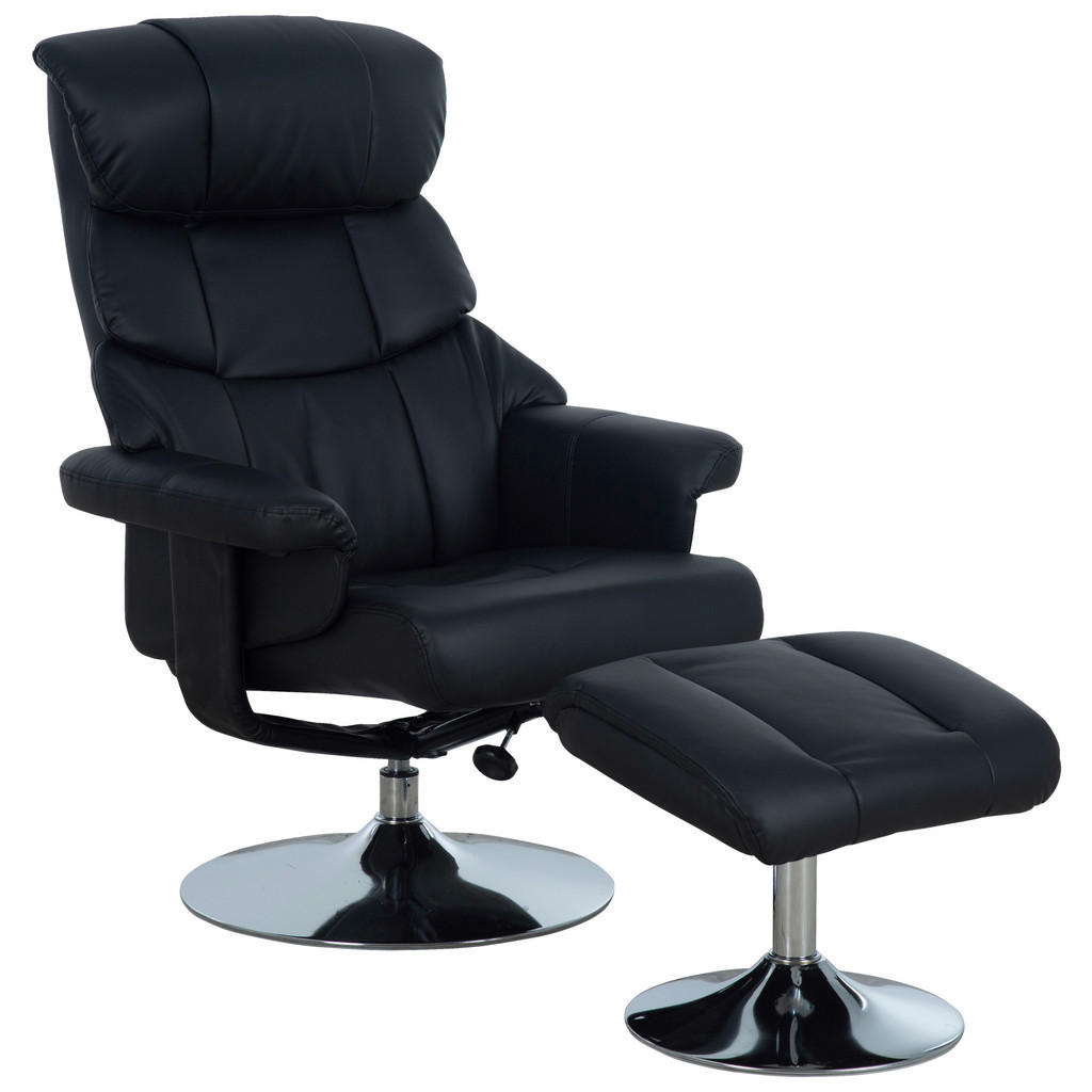 POČIVALNIK S PODNOŽNIKOM, črna tekstil