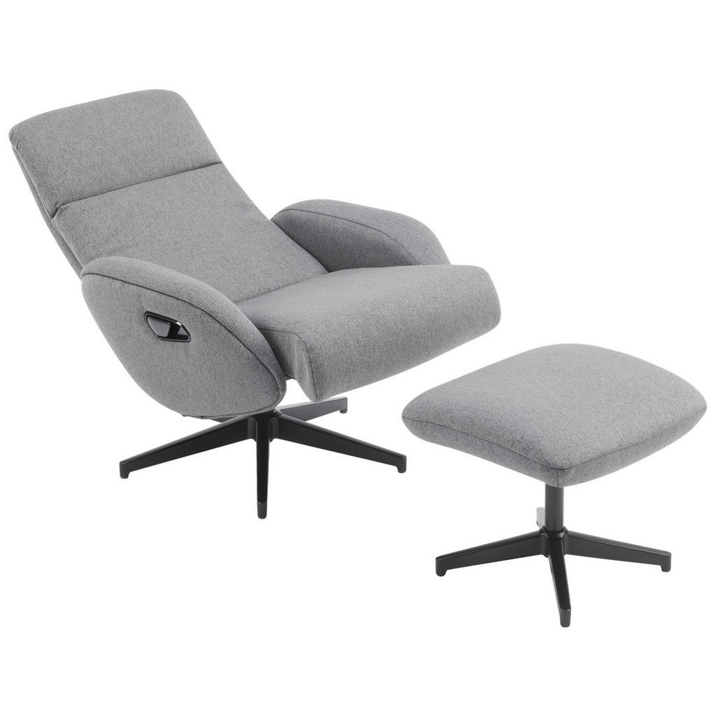 Alternative view of POČIVALNIK S PODNOŽNIKOM, siva tekstil