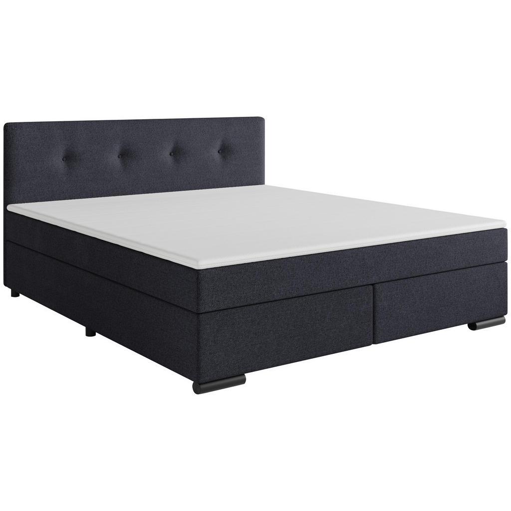 Alternative view of POSTELJA BOXSPRING 160 cm  x 200 cm , les, tekstil, karton antracit