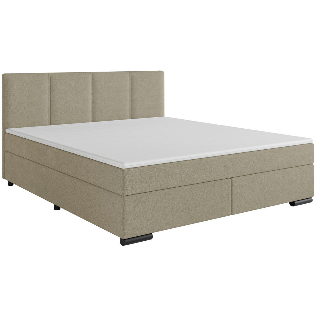 Alternative view of POSTELJA BOXSPRING 160 cm  x 200 cm , les, tekstil, karton bež