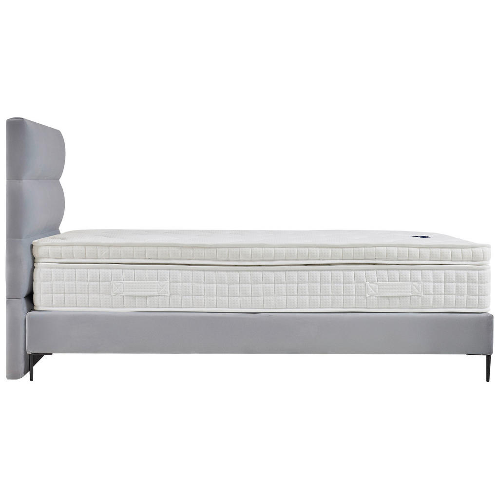 POSTELJA BOXSPRING x , tekstil, leseni material svetlo siva - slika 3
