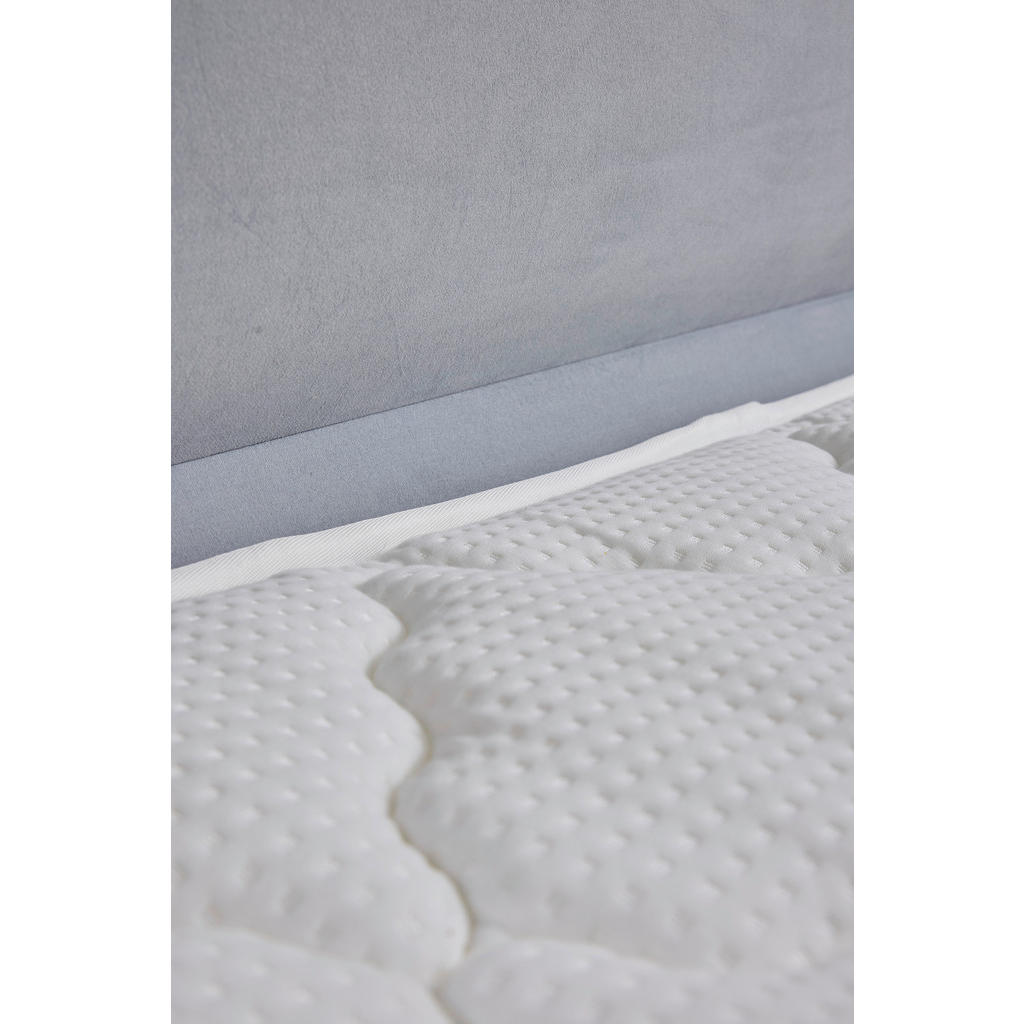 POSTELJA BOXSPRING x , tekstil, leseni material svetlo siva - slika 4
