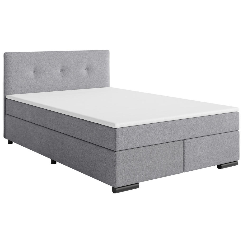 Alternative view of POSTELJA BOXSPRING 140 cm  x 220 cm , les, tekstil, karton svetlo siva