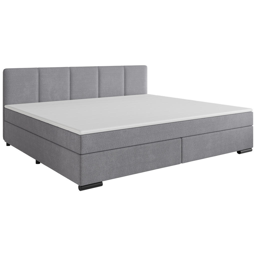 Alternative view of POSTELJA BOXSPRING 240 cm  x 200 cm , les, tekstil, karton svetlo siva