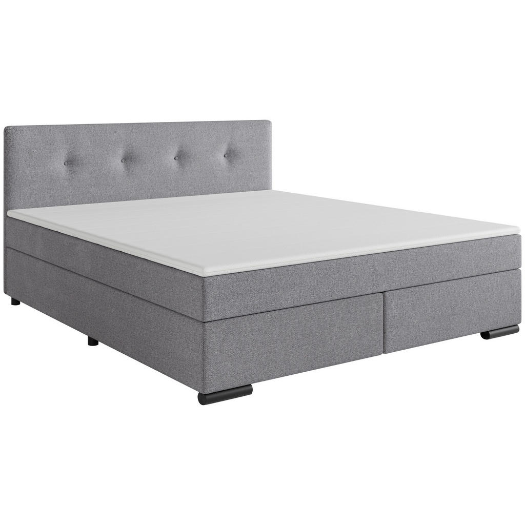 Alternative view of POSTELJA BOXSPRING 180 cm  x 220 cm , les, tekstil, karton svetlo siva