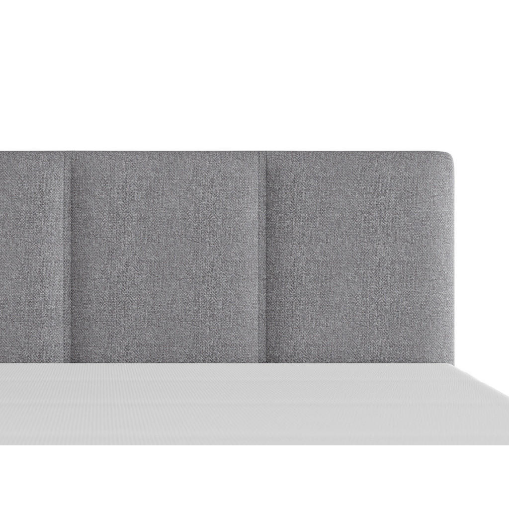 POSTELJA BOXSPRING 180 cm x 220 cm , les, tekstil, karton svetlo siva - slika 3
