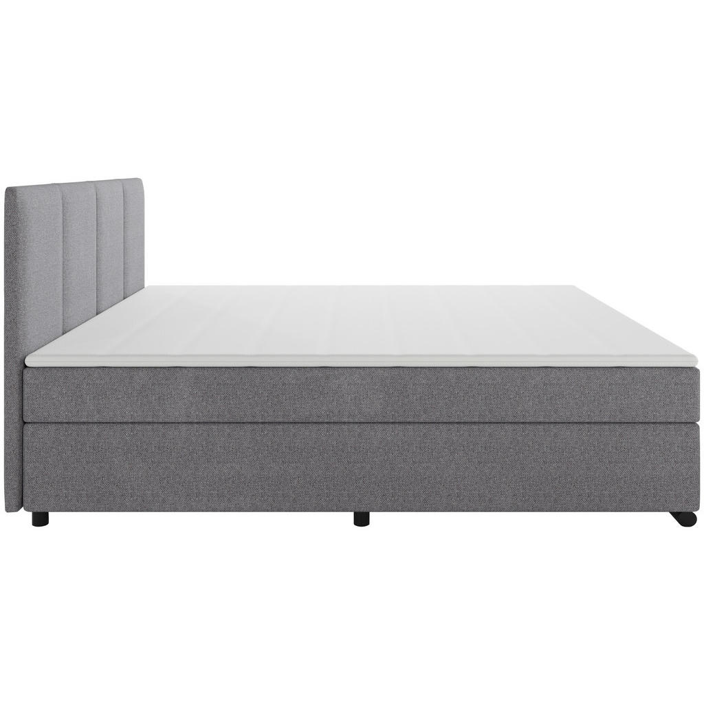 POSTELJA BOXSPRING 180 cm x 220 cm , les, tekstil, karton svetlo siva - slika 4