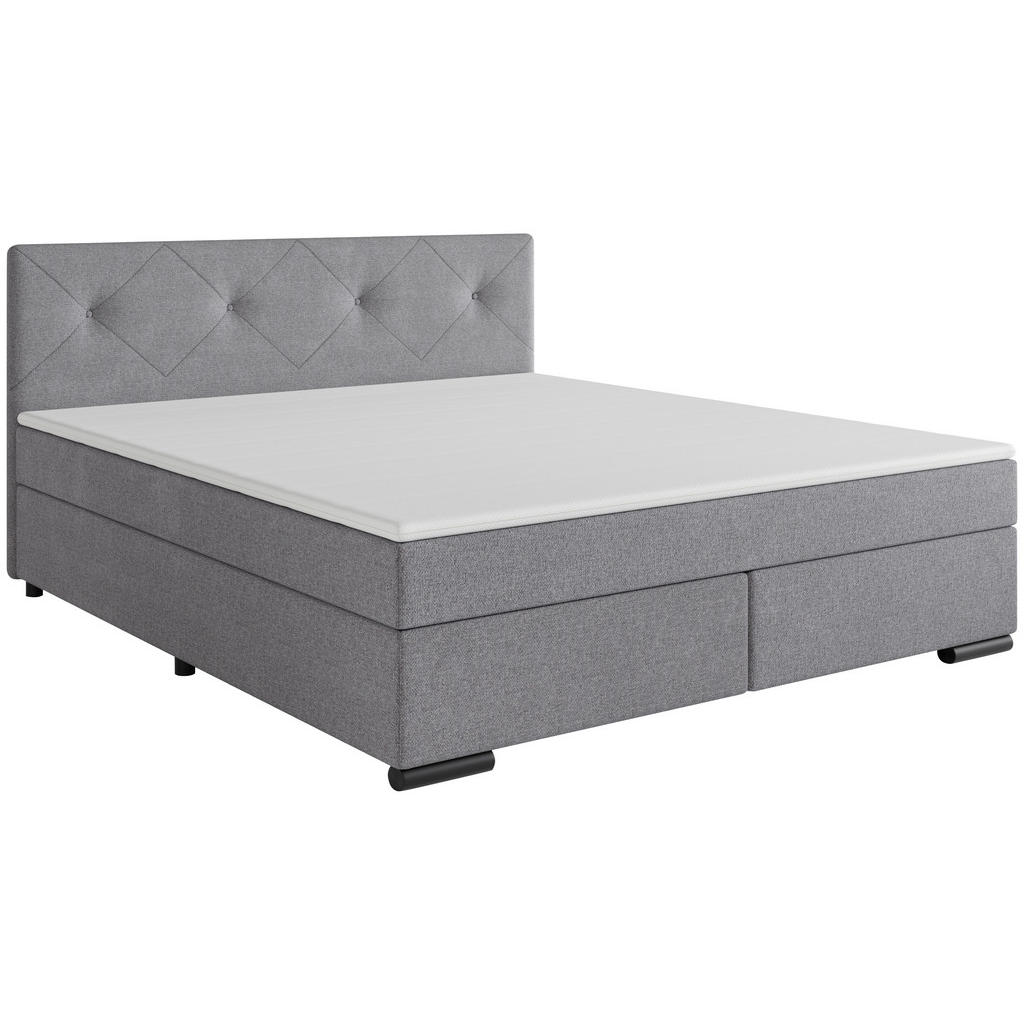 Alternative view of POSTELJA BOXSPRING 180 cm  x 200 cm , les, tekstil, karton svetlo siva