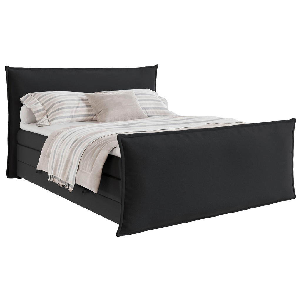 Alternative view of POSTELJA BOXSPRING 160 cm  x 200 cm , tekstil siva