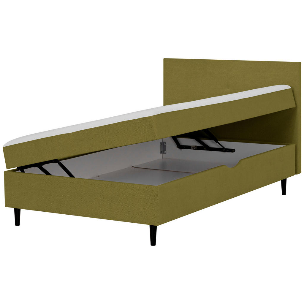 POSTELJA Z VZMETNICO 90 cm x 200 cm , tekstil zelena - slika 3