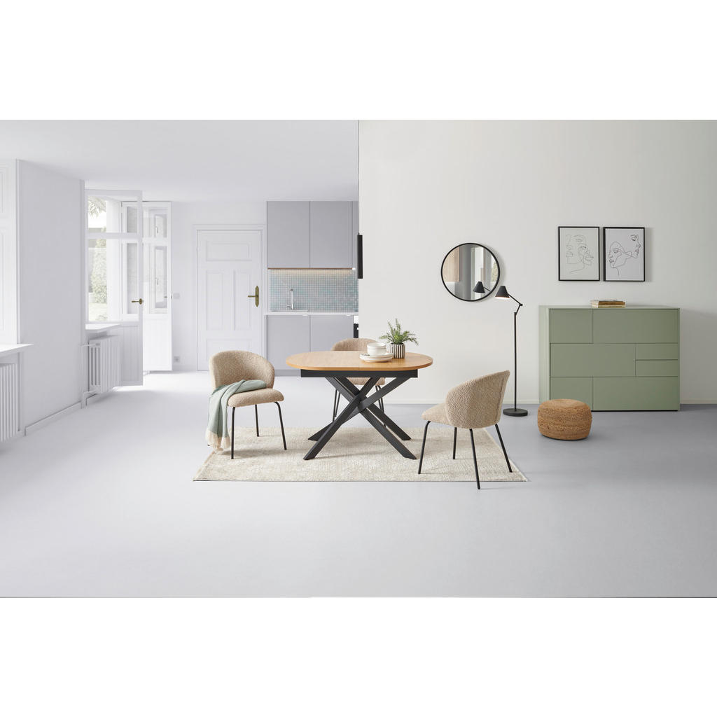 Alternative view of RAZTEGLJIVA MIZA, črna, barve hrasta