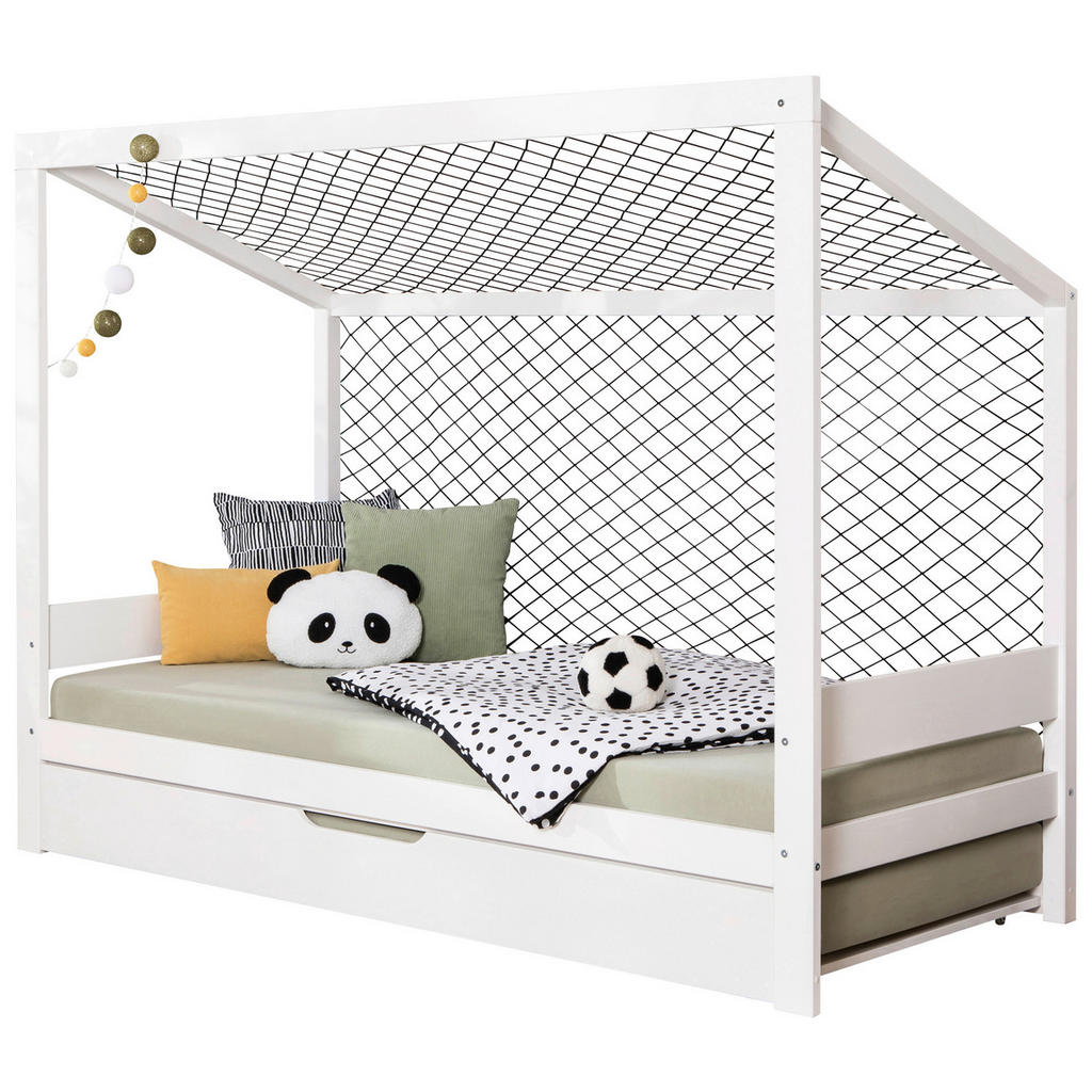 RAZTEGLJIVA POSTELJA 90 cm  x 200 cm , bela