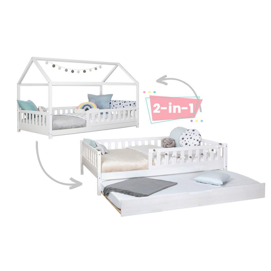 RAZTEGLJIVA POSTELJA 120 cm  x 200 cm , bela