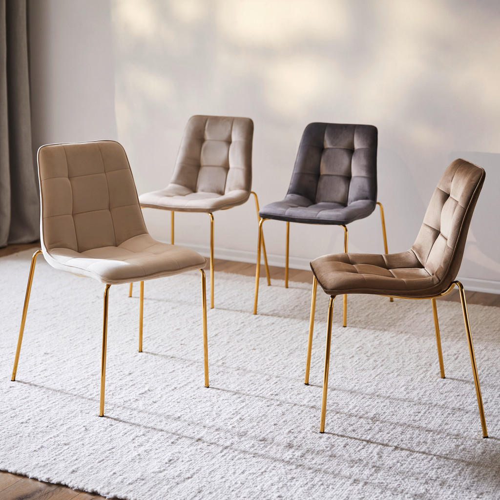 Alternative view of STOL, les, kovina, tekstil rjava