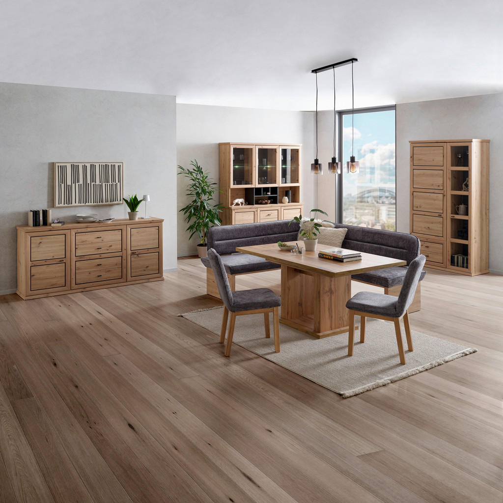 Alternative view of VITRINA, antracit, barve hrasta