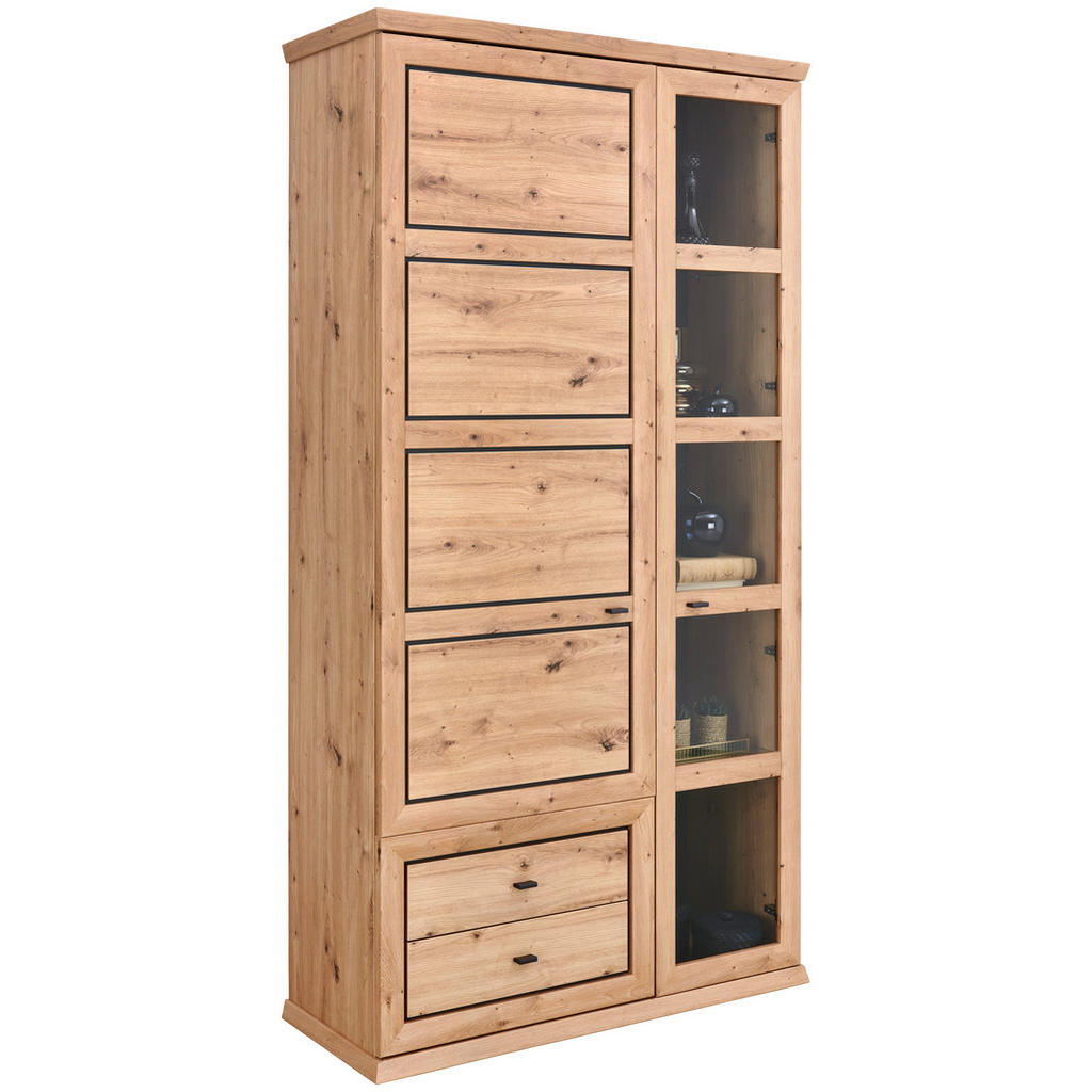 VITRINA, antracit, barve hrasta