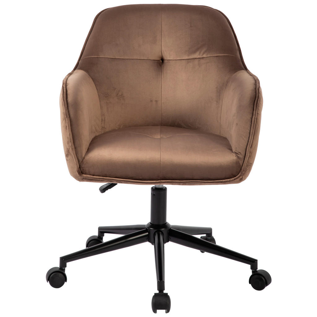 Alternative view of VRTLJIVI STOL kovina, tekstil rjava, črna