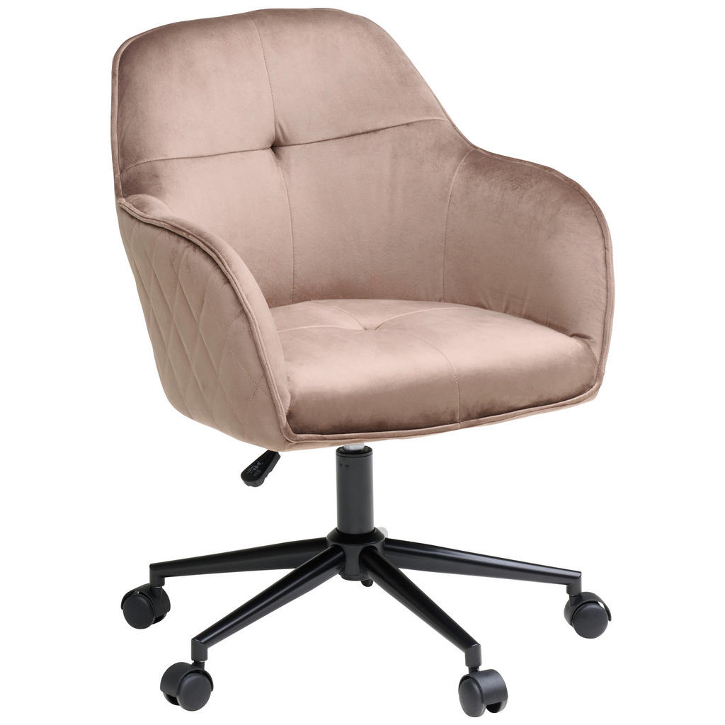 VRTLJIVI STOL kovina, tekstil rjava, črna