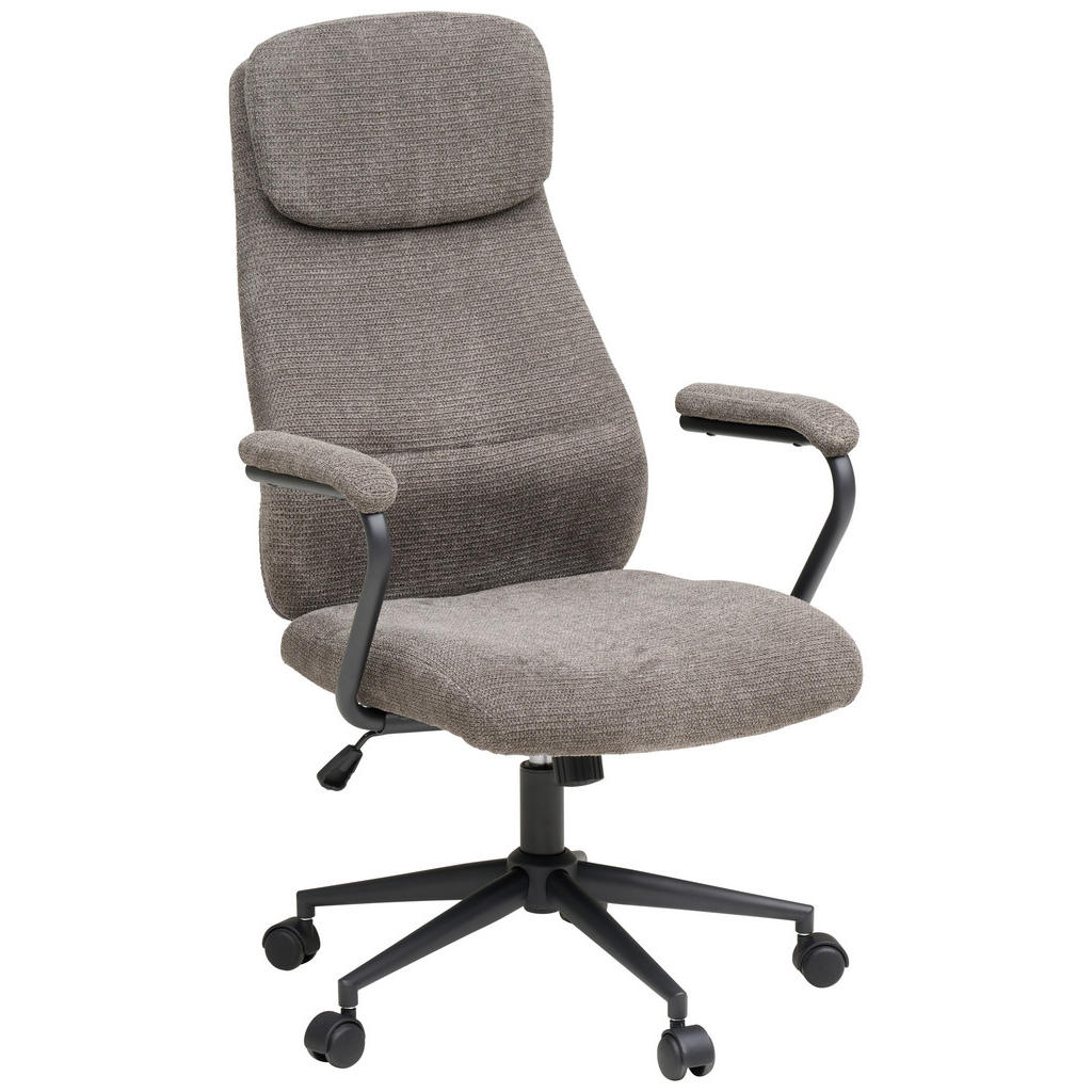 DIREKTORSKI STOL kovina, tekstil črna, rjavosiva