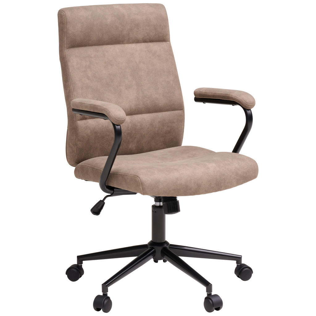 VRTLJIVI STOL kovina, tekstil črna, svetlo rjava