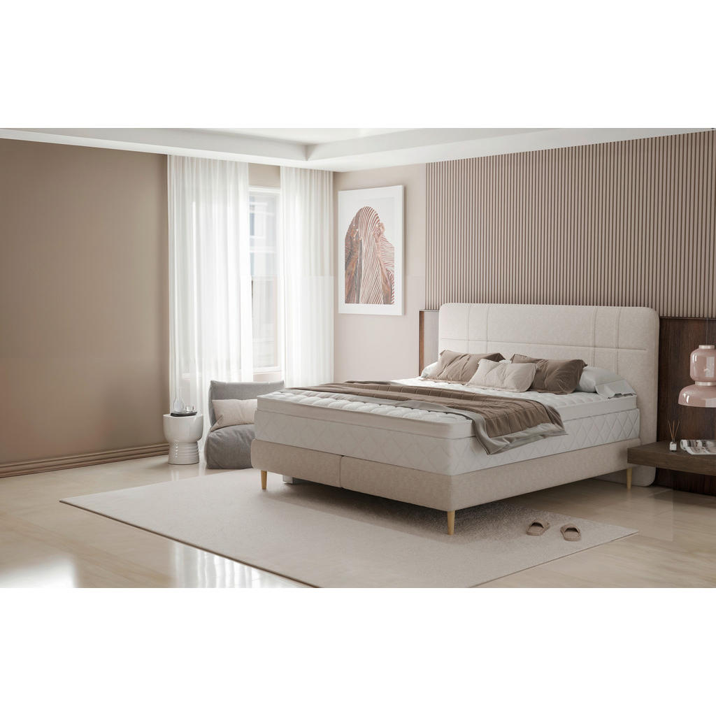 Alternative view of POSTELJA BOXSPRING 180 cm  x 200 cm , tekstil bež