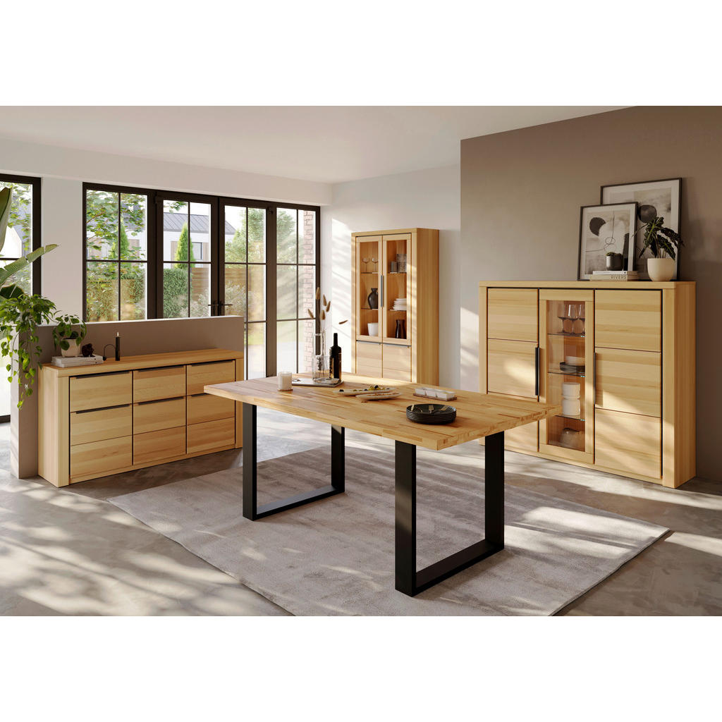 Alternative view of VITRINA, v celoti masivno bukev barve bukve