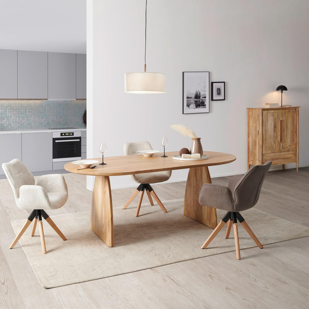 Alternative view of JEDILNA MIZA, v celoti masivno mangov les naravne barve