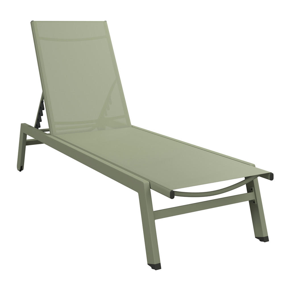 LEŽALNIK aluminij prašno lakirano olivno zelena