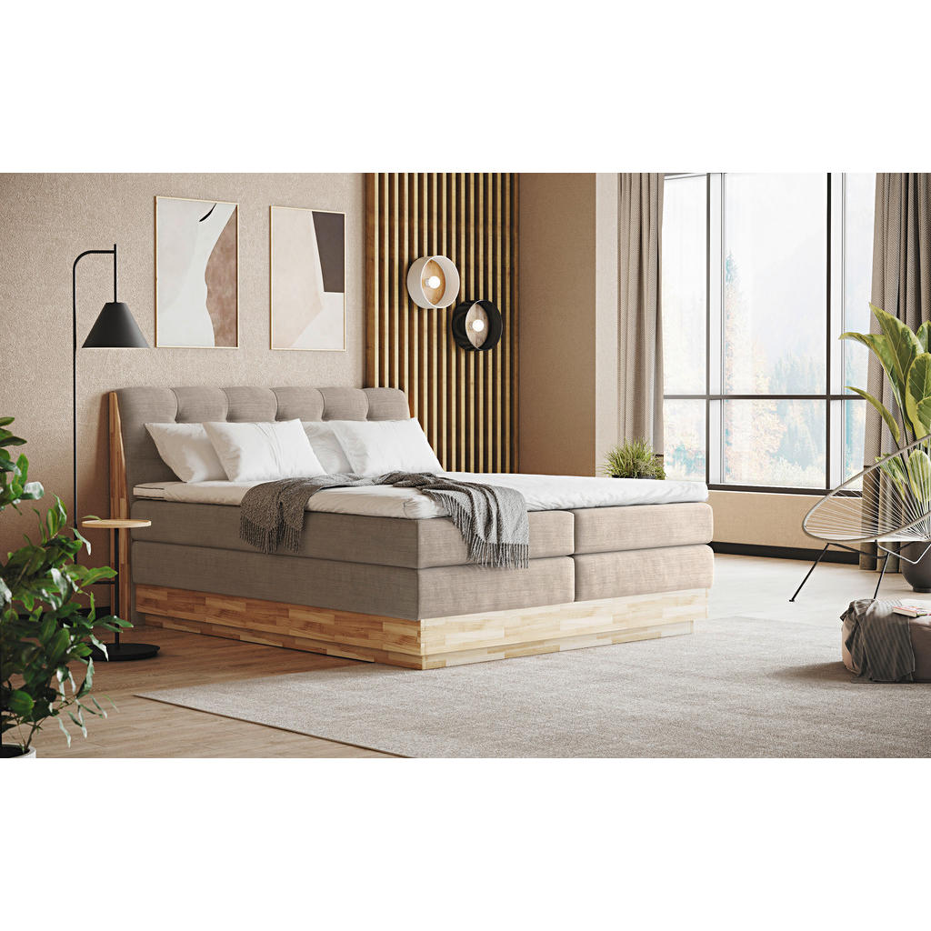Alternative view of POSTELJA BOXSPRING 180 cm  x 200 cm , tekstil bež