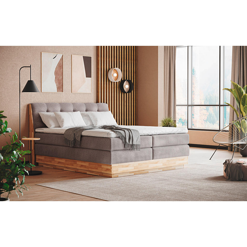Alternative view of POSTELJA BOXSPRING 160 cm  x 200 cm , tekstil bež