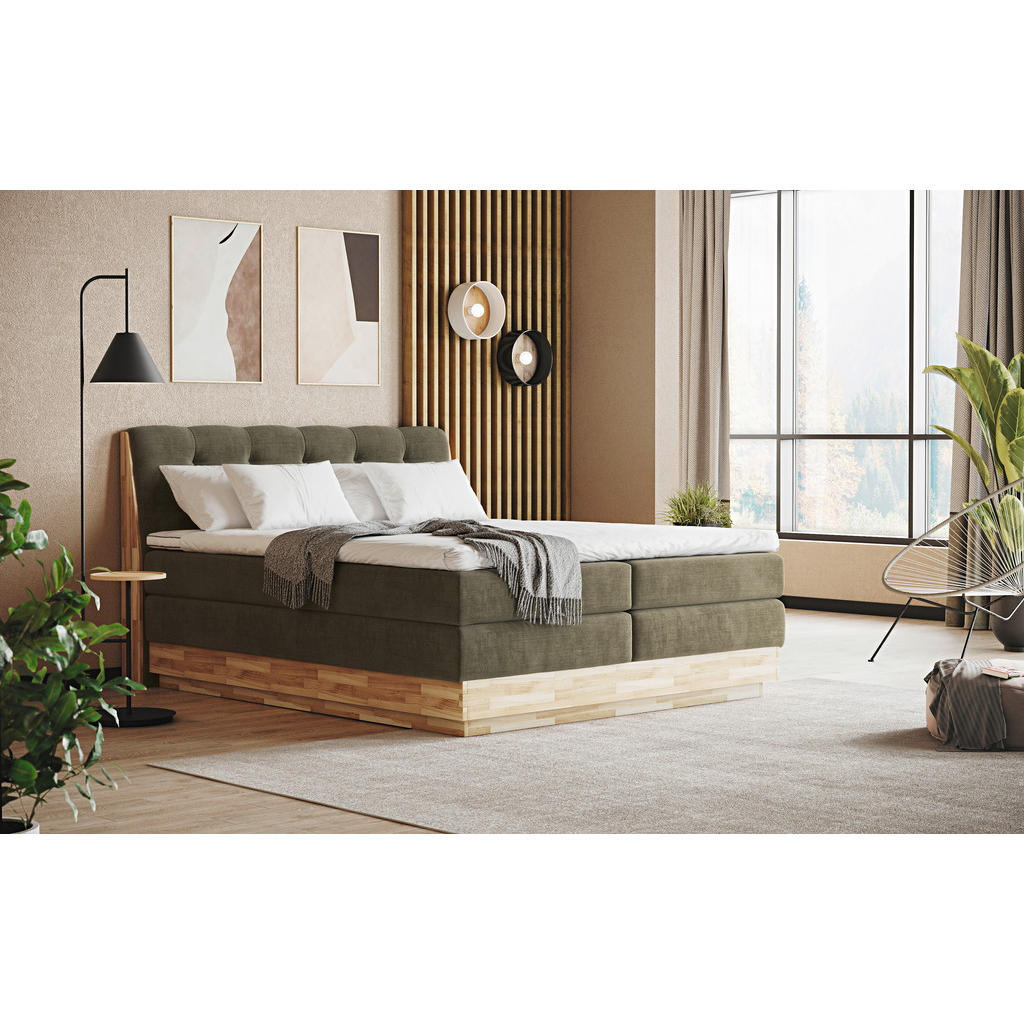 Alternative view of POSTELJA BOXSPRING 180 cm  x 200 cm , tekstil zelena