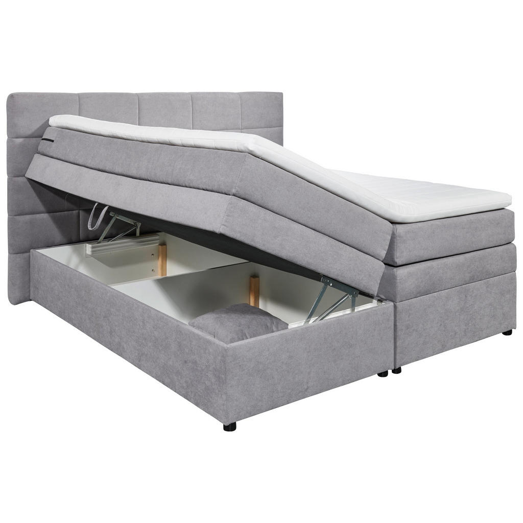 POSTELJA BOXSPRING 180 cm x 200 cm , svetlo siva - slika 3